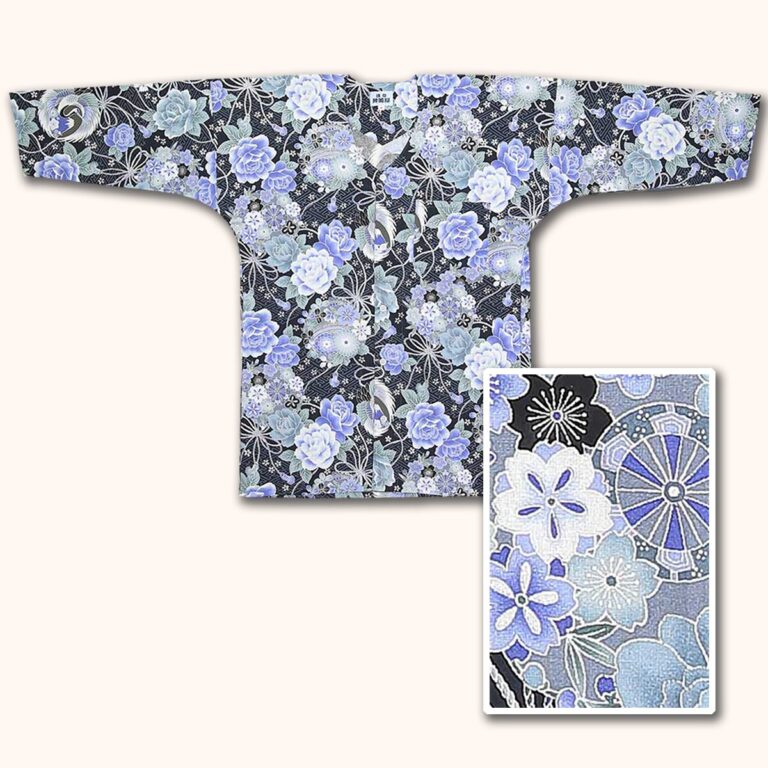 Koikuchi Shirt blue (Patterned)