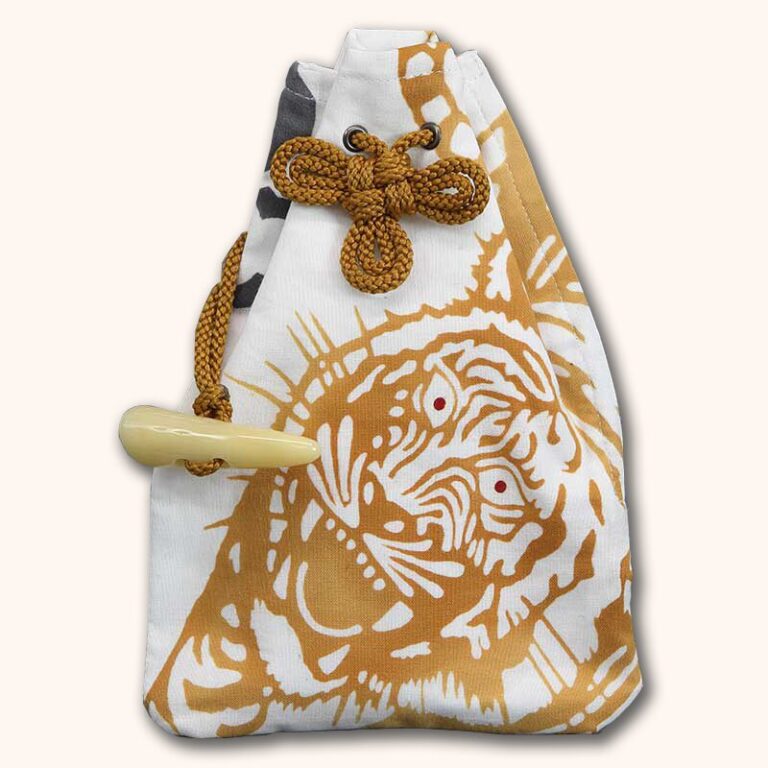 Koshisage Kin-chaku white (Waist Pouch)